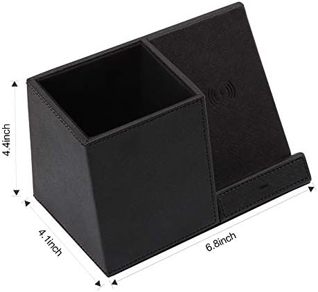 COSOOS Premium Fast Wireless Charger & Desk Organizer – Streamlined Charging Station for i Phone 15/15 Pro/15 Pro Max/14/13/12/11/XS/8 Plus & Samsung Galaxy S21/S20+/S10/Note 10/Note 9 (AC Adapter Not Included) – Ultimate Workspace Efficiency & Speed Enhancement Elevate your charging experience with the COSOOS Premium Fast Wireless Charger, expertly crafted to streamline your workspace while ensuring rapid power delivery to a wide range of smartphones. This innovative charging station is perfect for tech-savvy individuals seeking a blend of functionality and style, accommodating i Phone models 8 Plus through 15 Pro Max and popular Samsung Galaxy variants. Designed with an integrated desk organizer, this sleek charger keeps your essential items like pens and notes within reach, promoting a tidy and efficient workspace. Its compact dimensions fit effortlessly on any desk, providing a clutter-free aesthetic. While the AC adapter is not included, this charger performs optimally with your existing accessories, making it a versatile addition to your setup. Built from high-quality materials for durability and easy maintenance, the COSOOS Fast Wireless Charger enhances productivity and elevates your workspace aesthetics, ensuring you’re always ready to power up without the hassle of tangled cords.