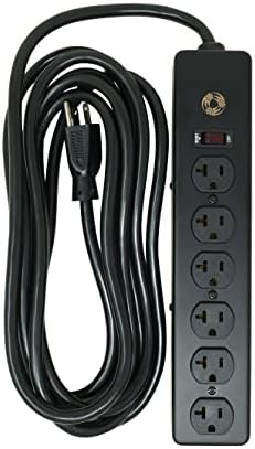 Heavy-Duty Magnetic Power Strip with 5 Outlets and 2.4 A USB – 8-Foot Cord for Ultimate Flexibility and Fast Charging, Ideal for Home and Jobsite Use