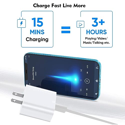 Enhanced Speed and Versatility: Dual-Pack Fast Charging i Phone Charger with 6 FT USB-C to Lightning Cable – Compatible with i Phone 14 Pro Max, 14 Plus, 13 Pro, 12 Mini, 11, XS, XR, X & i Pad – Efficient Power Delivery for Home and Travel