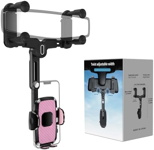 Mag Safe Rear View Mirror Phone Holder – Adjustable Magnetic Car Mount for i Phone 16/15/14/13/12 & All Mag Safe Devices – Secure Grip for Hands-Free Navigation – Compact Retractable Design with Effortless Installation – Elevate Your Driving Experience and Stay Connected Safely