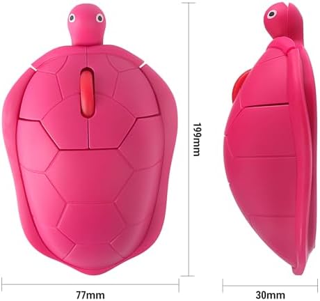 YOCUNKER Adorable Turtle-Shaped Wireless Mouse for Kids – Ergonomic Optical Mouse in Vibrant Pink, Perfect for PC, Laptop, and Mac Book – Fun and Functional Computer Accessory to Enhance Learning and Playtime