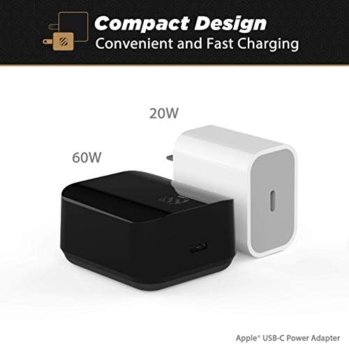 Scosche HPDC20-SP 20 W USB-C Fast Charger Mini Cube Wall Adapter – Ultra-Portable Power Delivery 3.0 for Swift Device Charging, 4 X Faster Charge Speed, Sleek Black Design for Enhanced Compatibility and Efficiency