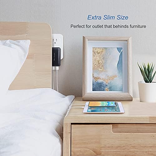 Ultra-Slim OKRAY Dual USB Wall Charger with Foldable Plug – 5 V/3 A Fast Charging Block for i Phone 13, 12, 11, XR, XS & Samsung Galaxy S23, A35 – Travel-Friendly Dual Port Phone Adapter for Maximum Efficiency and Compatibility