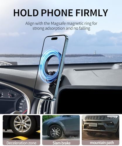 Maser Weller 360° Rotation Car Phone Holder for Chevrolet Malibu (2016-2025) & Equinox (2018-2024) – Mag Safe Compatible, 8-Inch Screen Mount for Enhanced Safety and Convenience on the Road