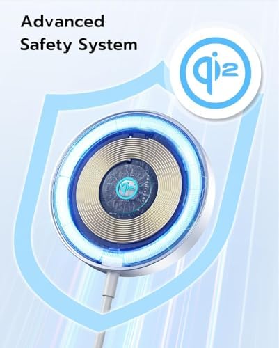 Dual Pack 15 W Magnetic Wireless Charging Pads – Fast, Efficient Mag Safe Compatible Chargers for i Phone 16/15/14/13/12 Series – Safe & Secure Charging Solution with Extra-Long Cable and FCC/CE Certification for Optimal Performance