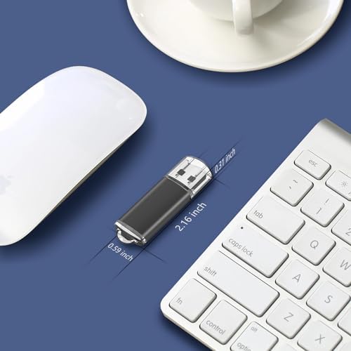 EASTBULL 32 GB USB Flash Drive 10-Pack – High-Speed USB 2.0 Portable Storage Solution for Effortless Data Backup and File Transfers, Sleek Black Design for Professionals and Students