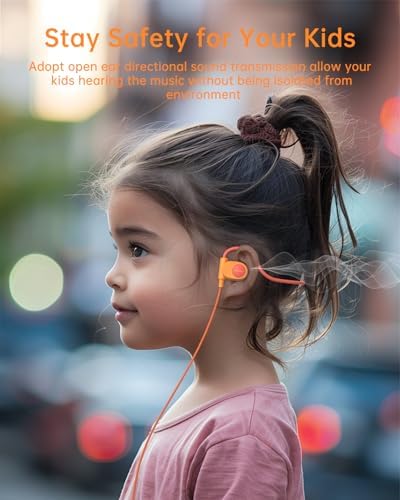 Kid-Friendly Open Ear Headphones – Vibrant Purple Lightweight Design for School and Outdoor Fun – Safe Air Conduction Technology with 3.5 mm Jack – Ultimate Comfort and Hearing Protection for Young Explorers