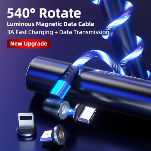 Transform Your Charging Experience with the Algasan 540-Degree Rotating USB A to USB C Magnetic Data Cable – 6.5 ft of Effortless Power and High-Speed Data Transfer, Compatible with All Devices from Smartphones to Laptops, Featuring Durable Design, Tangle-Free Convenience, and Innovative Magnetic Attachment for Seamless Connectivity