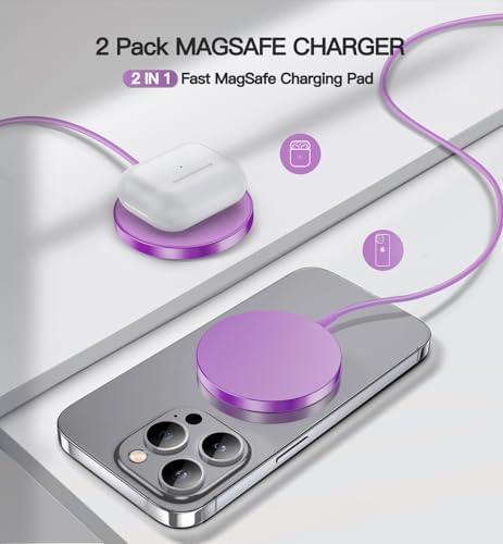 Revolutionary 15 W Magnetic Wireless Charger – Ultra-Fast Mag Safe Charging Pad Duo for i Phone 16 Series, Seamless Air Pods Compatibility, Sleek Design for Effortless Power-Up Anywhere