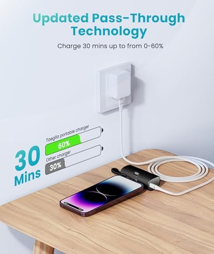 Ultra-Compact Pink 4800 m Ah Power Bank – Sleek Mini Battery Charger with 15 W Fast Charging for i Phone 14/13/12/11/8 & i Pad Air/Mini/Pro – Stylish Portable Charger for Travel & Everyday Use – Enhanced Compatibility for Air Pods Pro I/II