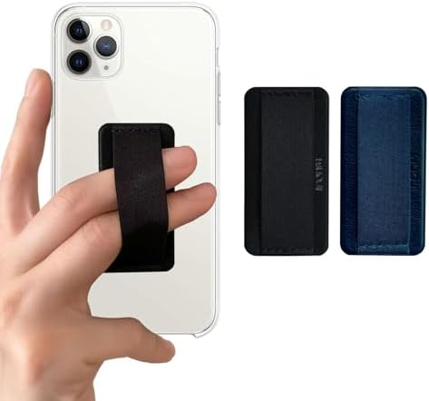Universal Ergonomic Phone Grip Holder for One-Handed Control – Wireless Charging Compatible Finger Strap – 3-Pack of Durable Smartphone Accessories in Stylish Black – Perfect for Active Lifestyles & Effortless Multitasking
