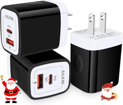 20 W Dual-Port USB-C Wall Charger – Fast Charging Power Adapter for i Phone, Samsung Galaxy, Google Pixel, and More – Compact & Reliable Power Delivery for Simultaneous Device Charging – Essential Tech Accessory for Home & Travel