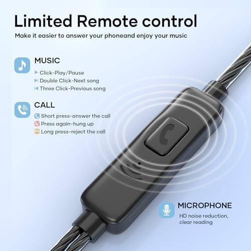 Premium Wired Earbuds with Microphone – 5 Pack of Heavy Bass In-Ear Headphones for Superior Sound Quality, Ideal for i Pad, Laptops, MP3 Players & Android Smartphones – Universal 3.5 mm Jack Compatibility, Ergonomic Design, Perfect for Music, Calls, and Video Enjoyment