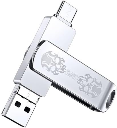 FYRIS 3-in-1 i Phone Flash Drive – 256 GB MFi Certified External Storage for Photos and Videos | USB, Type-C, Lightning Compatibility | Sleek Skull Design for i Pads, Galaxy Phones, Macs, and PCs | High-Speed Data Transfer for Effortless File Management