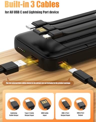 Essri 10,000 m Ah Wireless Magnetic Power Bank – High-Speed PD 22.5 W Portable Charger with Built-In Cable and Stand for i Phone 12-16 Series – Effortless Connectivity and Enhanced Convenience on the Go