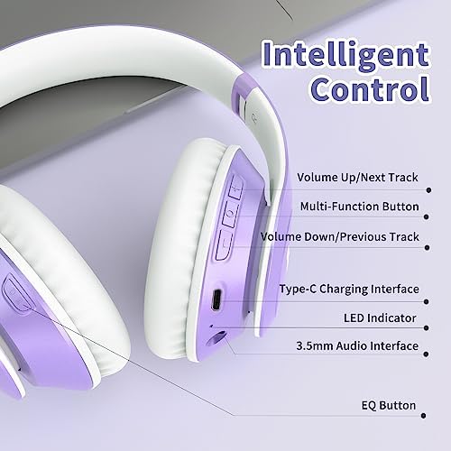 Revolutionize Your Audio Experience with Uliptz Bluetooth 5.3 Over-Ear Headphones – 65-Hour Playtime and Customizable Hi-Fi Sound for Every Mood – Ultra-Lightweight, Travel-Ready Design for Office, Home, and On-the-Go Listening – Immerse in Superior Comfort and Crystal-Clear Calls