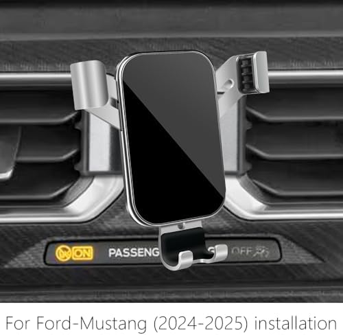 Ultimate Ford Mustang 2024-2025 Phone Holder: Premium Gravity Cradle for Eco Boost GT Dark Horse Coupe – Sleek, Secure, and Seamless Smartphone Integration for Navigation and Entertainment – Universal Compatibility with Quick Installation and Built-in Cable Management