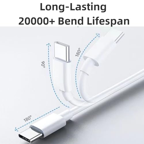 USB C Cable 20ft,C to C Cable Fast Charging 2 Pack,60W Extra Long Type C Cord Compatible with iPhone 16/15 Pro/15 Plus/16 Pro Max, iPad mini 6/ Pro 2021, Mac-Book Pro 2020, Samsung Galaxy S24,Switch – Enhanced Compatibility and Speed