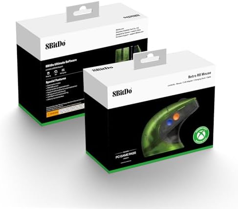 Elevate Your Gaming with the AKNES 8 Bit Do Retro R8 Wireless Mouse – Precision PAW 3395 Sensor, 26,000 DPI, Customizable Buttons, and Ergonomic Design for Unmatched Comfort and Speed – Xbox Compatible with Charging Dock for Ultimate Convenience and Performance