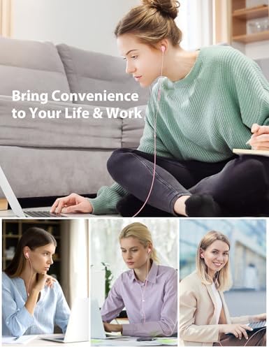 High-Fidelity USB C Headphones for Samsung Galaxy S25 S24 S23 S22 Ultra, i Phone 15 & 16 Pro Max – Premium Wired Type C Earbuds with Built-In Microphone and Volume Control for Crystal-Clear Calls and Immersive Sound Quality – Ideal for Galaxy Z Flip 3, One Plus, and Daily Use