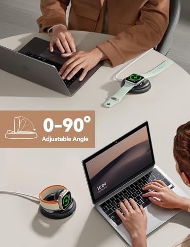 Revolutionize Your Apple Watch Charging with JOYROOM Portable Magnetic Dock – Fast Charging Stand for Apple Watch Series 10-2 & SE, Foldable Travel Design, Nightstand Mode for Effortless Alarm & Time Access, Sleek Black Finish, Durable & Efficient Power Solution for Home or On-the-Go Use