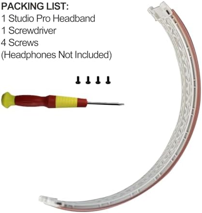 Upgrade Your Audio: Aiivioll Studio Pro 2023 Headband Replacement Kit for Studio Pro (A2924) & Studio 3 (A1914) Wireless Bluetooth Headphones – Durable Black Design for Enhanced Performance and Comfort, Easy DIY Installation
