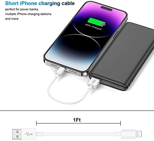 Premium 3-Pack Apple MFi Certified Lightning to USB Charger Cables – 6 FT Durable Fast Charging Cords for i Phone 13/12/11/11 Pro/11 Max/X/XS/XR/XS Max/8/7/6 – Enhanced Performance and Extended Reach for Seamless Device Connectivity