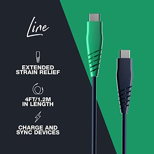 Skullcandy 20 W USB-C to Lightning Cable – 4 ft Fast Charging & Sync Cable for i Phone/Pro/Max – Stylish Blue/Green Design for Enhanced Durability and Performance