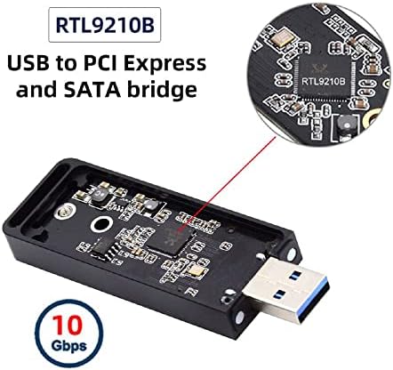 High-Speed xiwai USB 3.0 to NVMe M-Key M.2 NGFF SATA SSD External Converter Adapter with RTL9210 B Chipset – Ultimate Data Transfer Solution for On-the-Go Storage Expansion