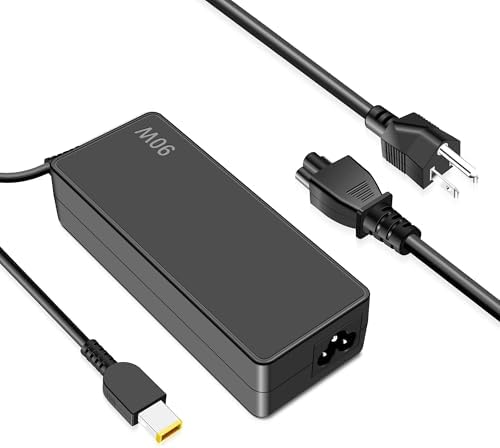 Ultimate 90 W Lenovo Laptop Charger – Rapid Power Adapter for Think Pad, Ideapad & Yoga Models – Unmatched Efficiency and Portability for Professionals and Students – Safeguarded Against Overheating with Robust Construction
