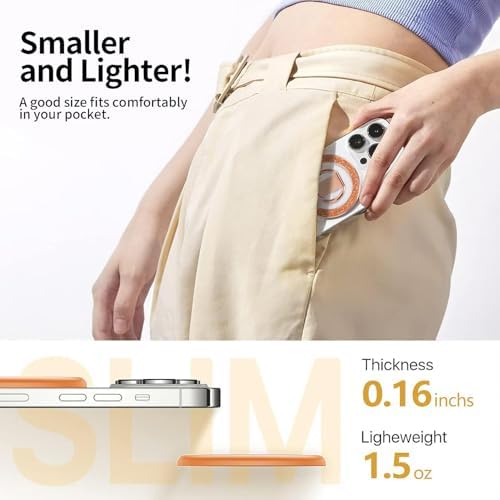 Glitter Silver Magnetic Phone Ring Stand – Ultra-Thin, 360-Degree Rotating Grip for i Phone 16/15/14/13/12 – Stylish Finger Loop Holder Enhancing Usability and Drop Protection