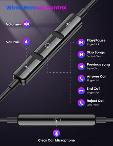 i Mangoo Magnetic Hi Fi Stereo Bass Wired Earbuds with MFi Certification – Premium Lightning Earphones for i Phone 14, 13 Pro Max, 12 Mini & More – Enhanced Audio Experience with Built-in Microphone & Volume Control – Stylish Purple Design for Everyday Comfort and Portability