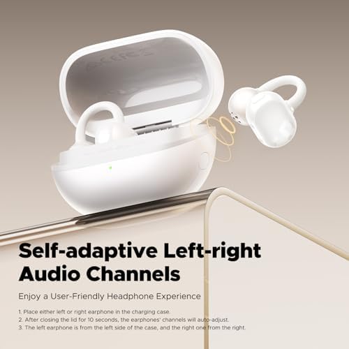 Revolutionize Your Audio Experience with Sound PEATS POP Clip Wireless Open Ear Earbuds – Ultra-Lightweight Sports Headphones Featuring 30 Hours of Playtime and IPX5 Waterproof Rating for Ultimate Durability – Advanced Bluetooth 5.4 Connectivity for Seamless Listening – Ideal for Runners and Fitness Enthusiasts – Enjoy Superior Comfort and Surround Awareness for Enhanced Safety While You Stay Active