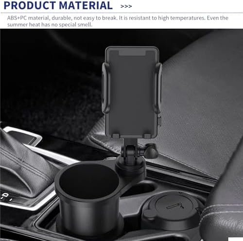 Versatile Universal Mobile Phone Cup Holder Mount – Shockproof Automotive Beverage Holder for Cars, Trucks, and SUVs – Adjustable Non-Slip Design for Effortless Hands-Free Navigation and Hydration – Sleek Black Finish Enhancing Vehicle Style and Functionality