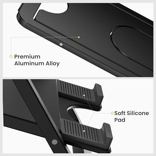 Discover the Itramax Foldable Tablet Holder: Your Ultimate Adjustable Aluminum Stand for Enhanced Productivity and Comfort. This portable accessory is engineered for seamless compatibility with a variety of devices including i Pad 9, 8, 7, Air 2, Mini, Samsung Tab, Steam Deck, Switch, Kindle Fire Scribe, and ROG Ally. Enjoy optimal viewing angles and heights, allowing you to work, watch movies, or game without discomfort. Crafted from durable aluminum, this foldable design ensures stability and longevity, making it perfect for home or travel. The anti-slip pads guarantee a secure grip while protecting your devices from scratches. Elevate your workspace with the sleek, functional Itramax Foldable Tablet Holder, transforming any environment into an organized and efficient setup. Whether for professional use or leisure, enhance your tablet experience today with this must-have desk accessory that marries style and practicality.