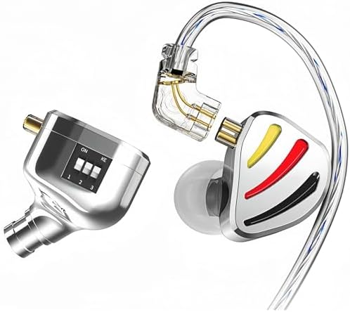 QKZ ODING Wired Earbuds – Superior Hi-Fi Dual Magnetic Coil Earphones with Custom Sound Profiles for Immersive Deep Bass, Ergonomic Fit for Maximum Comfort, Exceptional Noise Isolation, Ultra-Lightweight Design Ideal for Gamers & Music Aficionados, Versatile Device Compatibility in Elegant Silver Finish