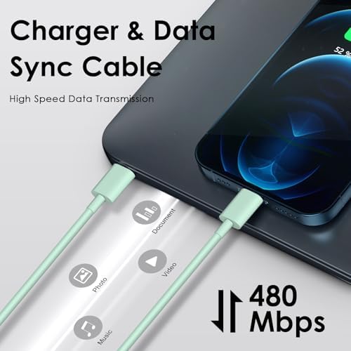 Ultimate Fast Charging Solution for i Phone: MFi Certified 10 FT Type C Charger 2-Pack with 20 W USB-C Power Adapter – Optimal Compatibility for i Phone 14, 13, 12, 11, XS, XR, X & 8 Plus – Experience Unmatched Speed and Durability for All Your Charging Needs