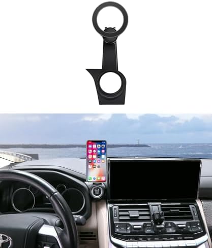 Custom Toyota Land Cruiser LC250 2024/2025 Phone Holder – 360° Rotatable Mag Safe-Compatible Cell Phone Mount for 8/12.3-Inch Screens – Secure Clip Design for Safe Driving and Optimal Navigation