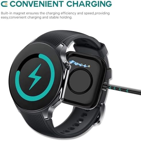 Dual-Pack Lamshaw USB Charging Dock for One Plus Watch 2 & 2 R – Ultra-Fast Charging Stations in Stylish Black & White – Perfectly Engineered for Smartwatch Users Seeking Portability and Reliability