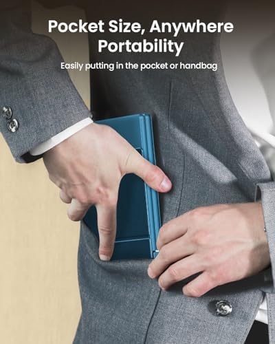 Proto Arc Portable Bluetooth Foldable Keyboard – Travel-Friendly Compact Design with PU Leather Cover for i Pad, i Phone, and Tablets – Rechargeable Wireless Mini Keyboard for Effortless Typing on the Go – Gray