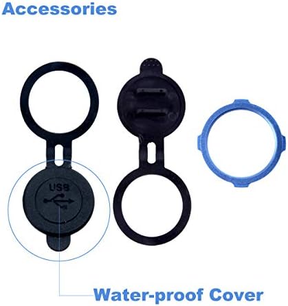 Elevate Your Vehicle’s Connectivity: 3.3 ft USB 3.0 & 3.5 mm TRS Jack Flush Mount Cable with LED – Durable Blue Metal Shell Extender for Seamless Dashboard Integration in Cars, Trucks, Boats, and Motorcycles – Perfect USB & Audio Accessory for On-the-Go Convenience