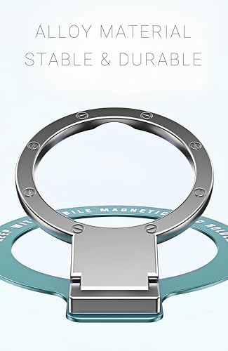 Premium Sleek AGG Magnetic Phone Ring Holder – Universal Mag Safe-Compatible Grip for Unmatched Stability, Ideal for Selfies and Texting – Durable Metal Design in Classic Black for Effortless Wireless Charging and Everyday Use