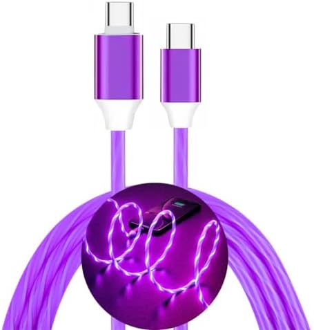 Revolutionize Your Power Connection: 6.6 FT LED USB C to USB C Cable – 60 W/3 A Fast Charger for i Phone 15, Mac Book Air, i Pad Pro, Pixel & Samsung Galaxy S23/S24 – Durable, Stylish, and User-Friendly Charging Solution for Tech-Savvy Professionals and On-the-Go Users