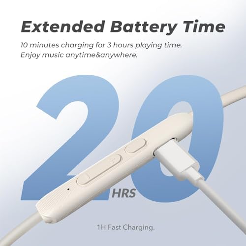 Discover the N18 Ultra-Lightweight Bluetooth Neckband Earbuds – Engineered for Active Lifestyles with IPX7 Waterproof Protection, Deep Bass Sound Quality, and Enhanced Bluetooth 5.2 Connectivity for Effortless Pairing. Enjoy 20 Hours of Continuous Playtime and Experience Crystal Clear Communication with the Built-in Microphone. Ideal for Fitness Enthusiasts and Daily Commuters, These Elegant White Wireless Headphones Offer Unmatched Comfort and Durability. Stay Motivated with Magnetic Earphones that Snap Together When Not in Use, Ensuring Convenience and Portability. Elevate Your Audio Experience and Embrace Seamless Enjoyment with the N18 Neckband Earbuds, Where Cutting-Edge Technology Meets Stylish Design. Perfect for Music Lovers Seeking Quality and Reliability on the Go.