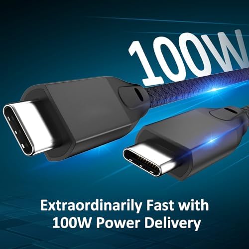Experience High-Speed Connectivity with Use Bean USB C to USB C Cable – 100 W Fast Charging & 20 Gbps Data Transfer – 15 FT Dual Pack for Mac Book Pro, Galaxy S25 Ultra, i Pad Mini 6, and More – Enhanced 4 K Video Output for Ultimate Performance and Compatibility