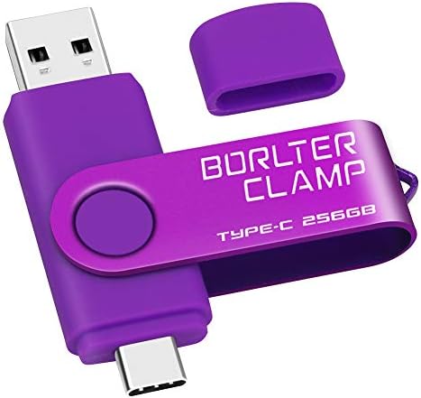 128 GB USB Type-C Flash Drive by Borlter Clamp – Dual Port Memory Stick for Fast Data Transfer with USB 3.0 Compatibility for Android Smartphones, Tablets, and Computers – Perfect for Samsung Galaxy S10/S9/Note 9, LG, and Huawei Devices – Reliable Storage Solution for Photos, Videos, and Documents