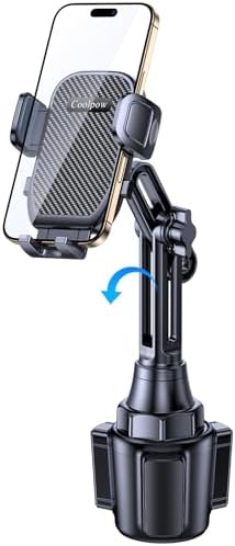 Cup Holder Cell Phone Holder for Car Mount, Car Cup Phone Holders for Your Car Phone Holder, Trucks, SUVs, Compatible with iPhone 16 15 14 13 Plus Pro Max Galaxy S24 All 4-7” Phone – Enhanced Compatibility and Speed