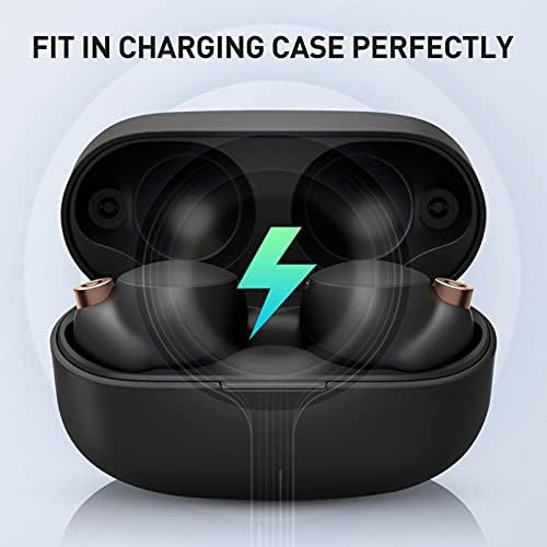 Premium Memory Foam Ear Tips for Sony WF-1000 XM4 & WF-1000 XM3 – Anti-Slip Replacement Tips for Optimal Comfort and Noise Isolation, Fits Charging Case, 3 Pairs (Medium, Black) – Elevate Your Audio Experience with Enhanced Stability and Sound Quality