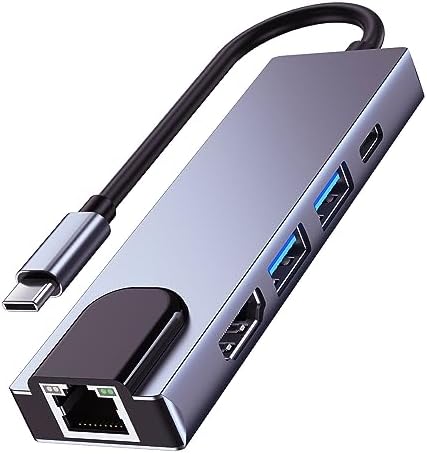 Transform Your Device Connectivity with the QCEs 5-in-1 USB C Hub Multiport Adapter – Unleash 4 K Video, Lightning-Fast Ethernet, and PD Charging for Mac Book Pro/Air, i Pad Pro, and i Phone 16/15, Optimized for Seamless Productivity and Entertainment