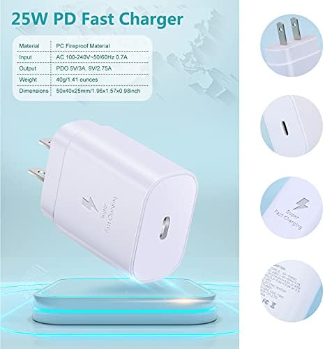25 W USB C Charger Block 2-Pack – Super Fast Charging Power Adapter for i Phone 16/16 Plus/16 Pro/16 Pro Max/15/14/13/12, i Pad & Air Pods – Optimal Power Delivery & High Compatibility for Home and Travel Use